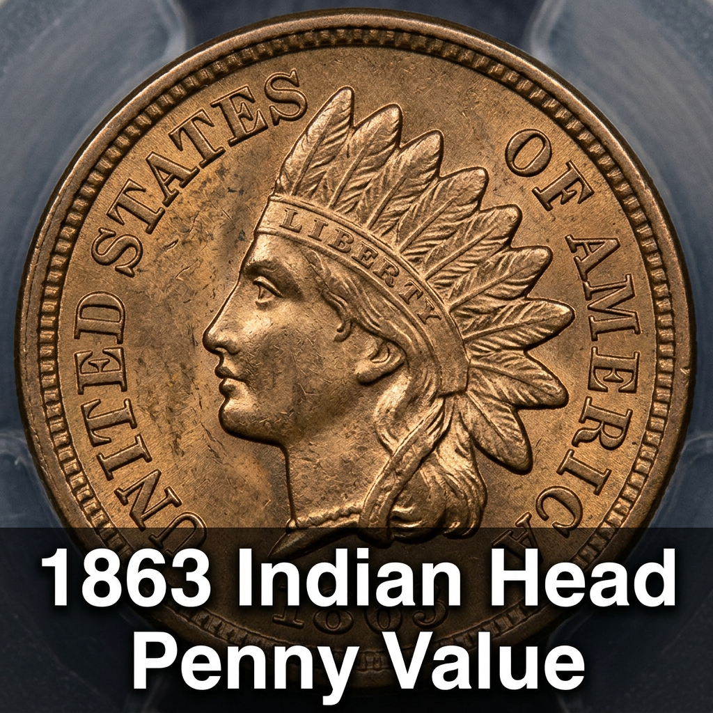1863 Indian Head Penny Value What Is It Worth Today