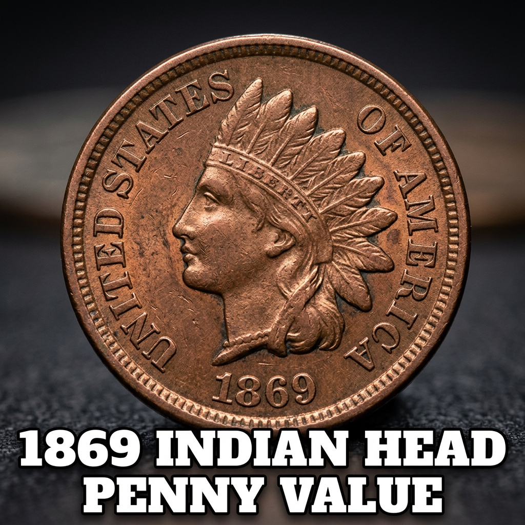 1869 Indian Head Penny Value and Price Guide for Collectors