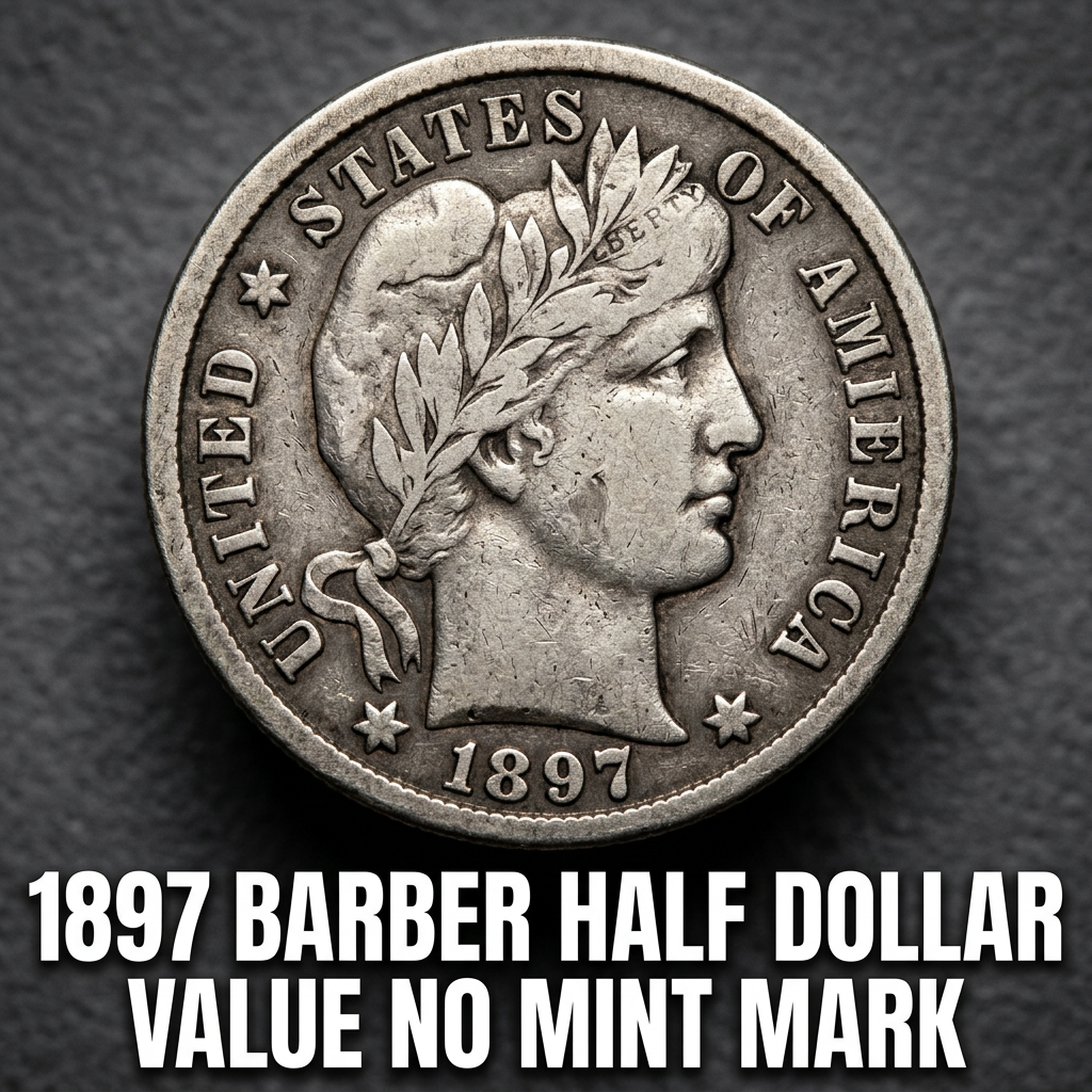 1897 Barber Half Dollar Value and Price Guide for Coins with No Mint Mark