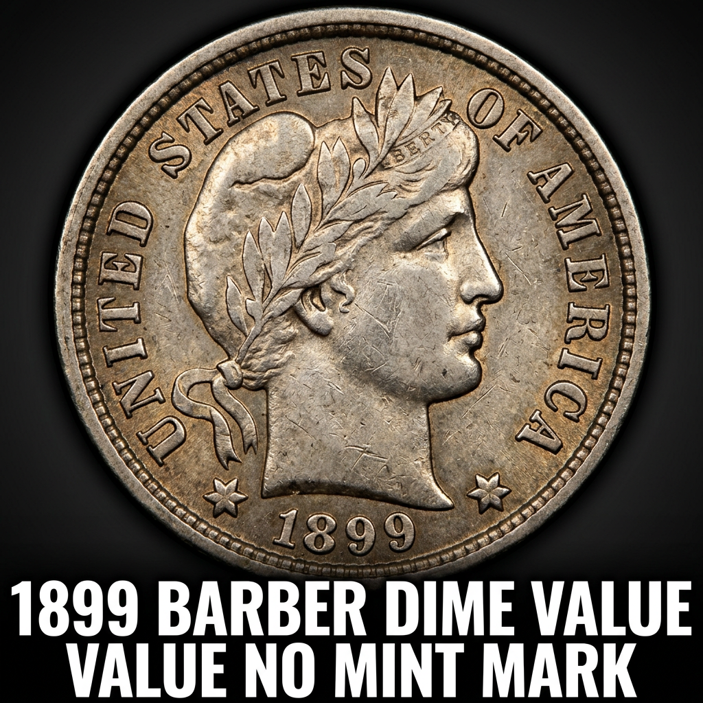 1899 Barber Dime Value No Mint Mark and Price Guide for Collectors