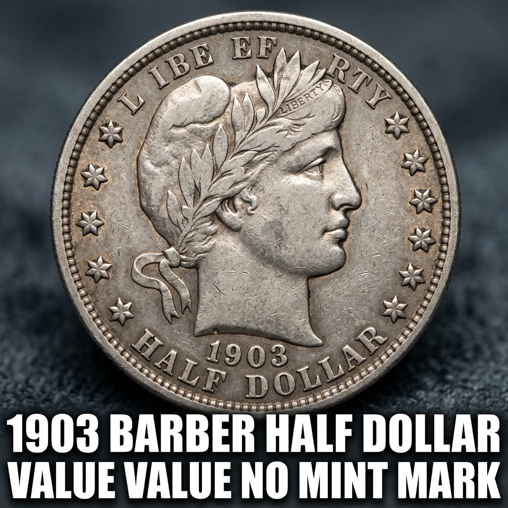 1903 Barber Half Dollar Value and Price Guide for Coins with No Mint Mark