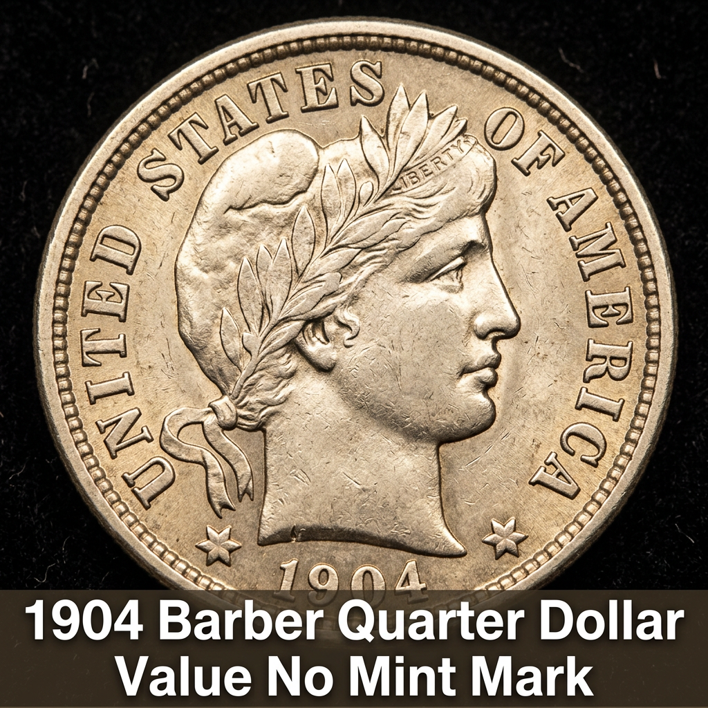 1904 Barber Quarter Dollar Value and What Your No Mint Mark Coin Is Worth Today