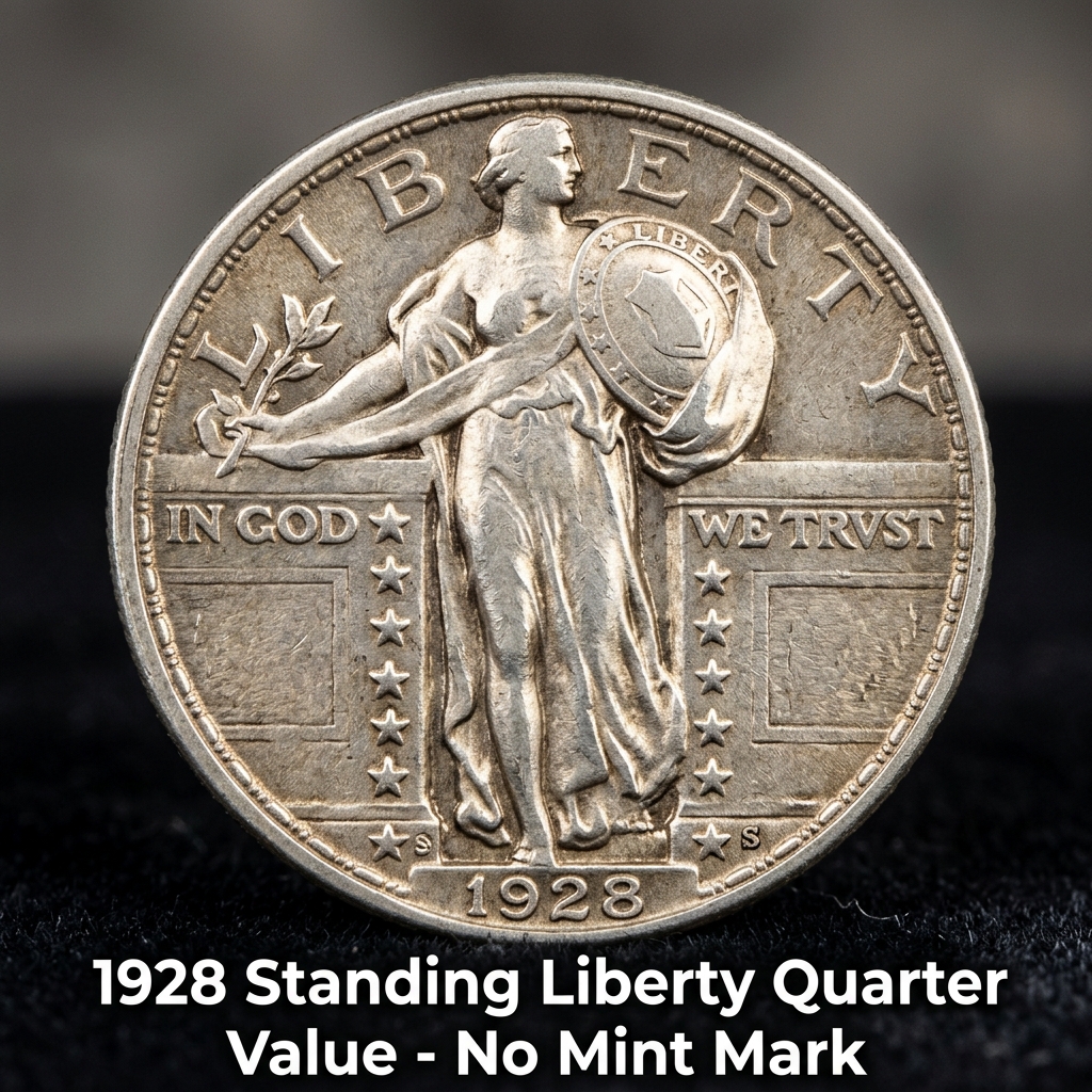 1928 Standing Liberty Quarter Value and Price Guide for Coins with No Mint Mark