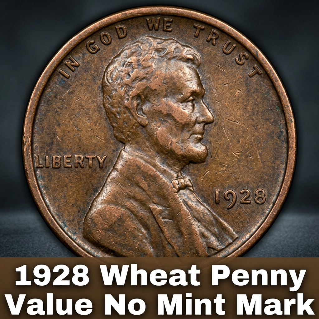1928 Wheat Penny Value No Mint Mark Worth and Rarity Guide