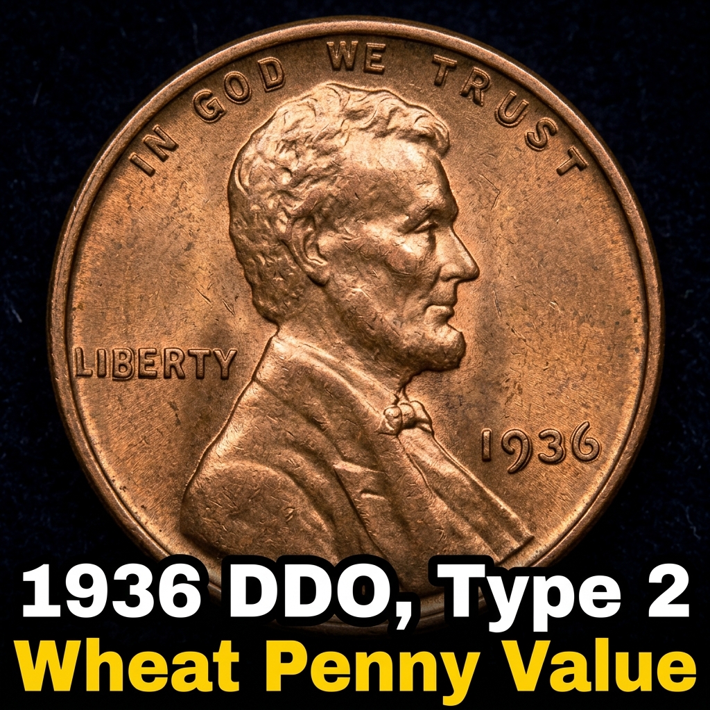 1936 DDO Type 2 Wheat Penny Value and Identification Guide