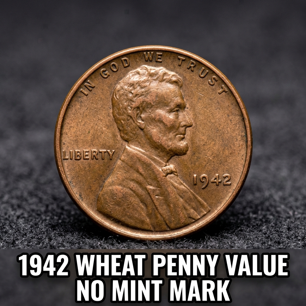1942 Wheat Penny Value No Mint Mark Worth for Collectors today