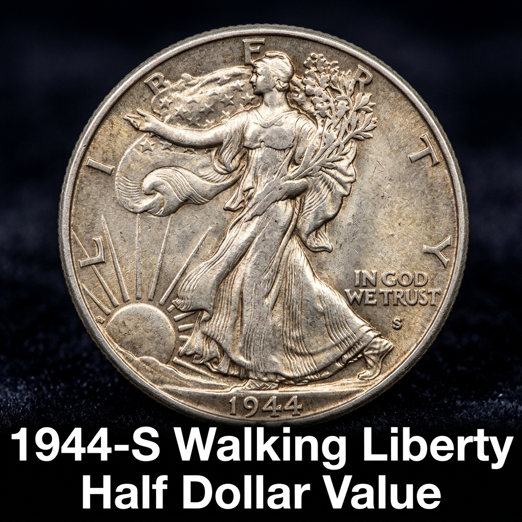 1944 S Walking Liberty Half Dollar Value and Price Guide for Collectors
