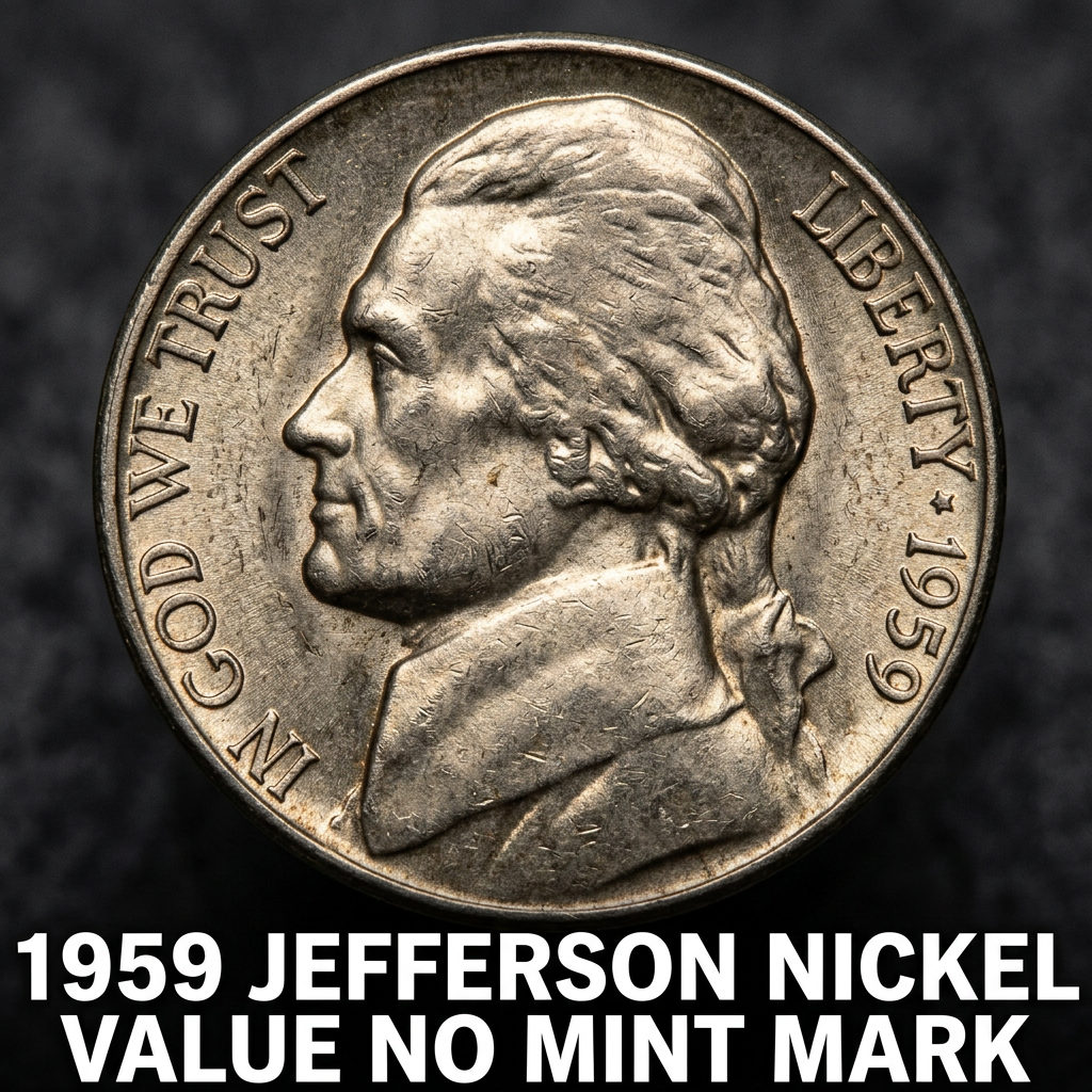 1959 Jefferson Nickel Value No Mint Mark What It's Really Worth
