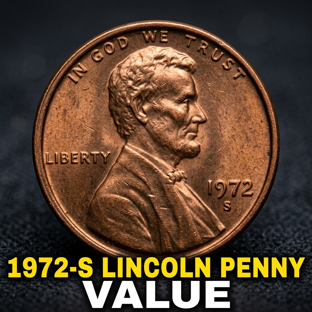 1972 S Lincoln Penny Value Guide and Collector Price Charts
