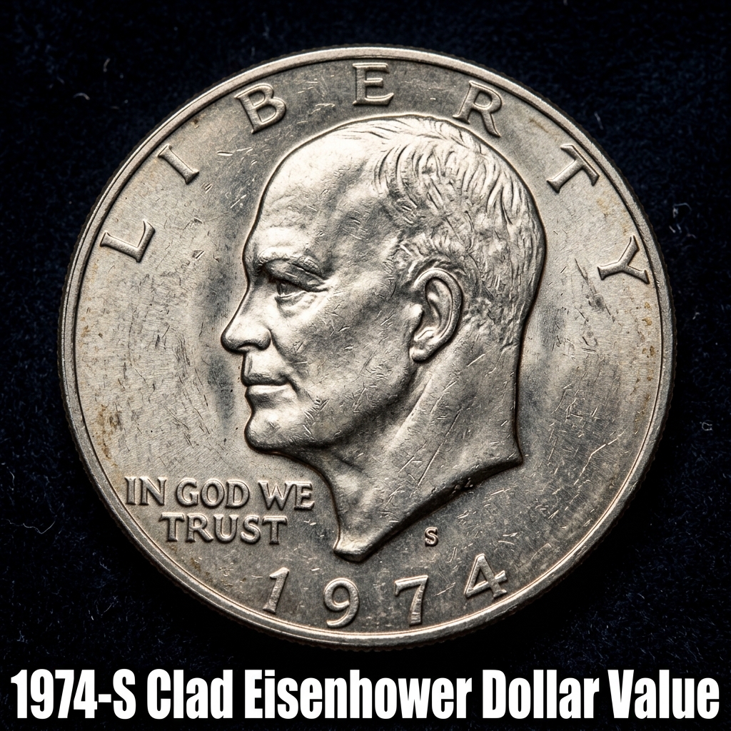 1974 S Clad Eisenhower Dollar Value and Collector Price Guide