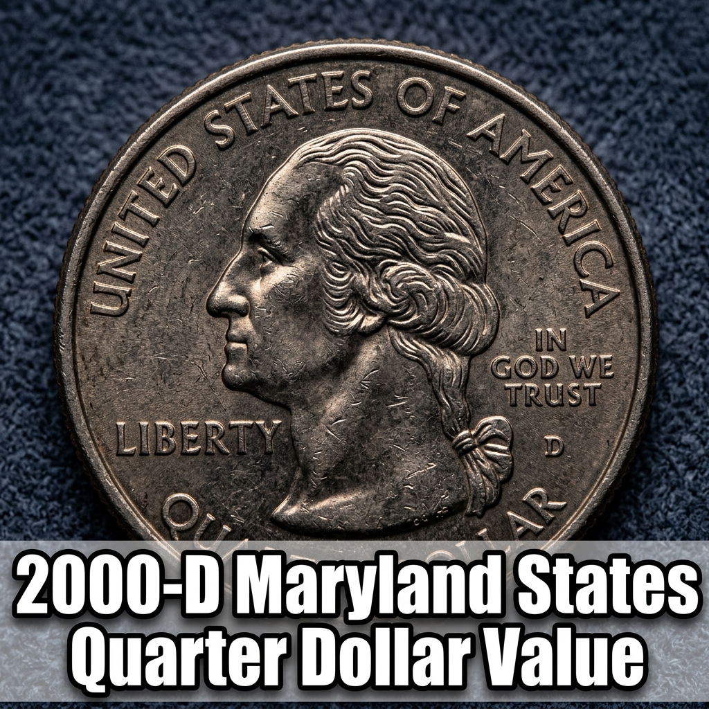 2000-D Maryland State Quarter Dollar Value and What It's Worth Today