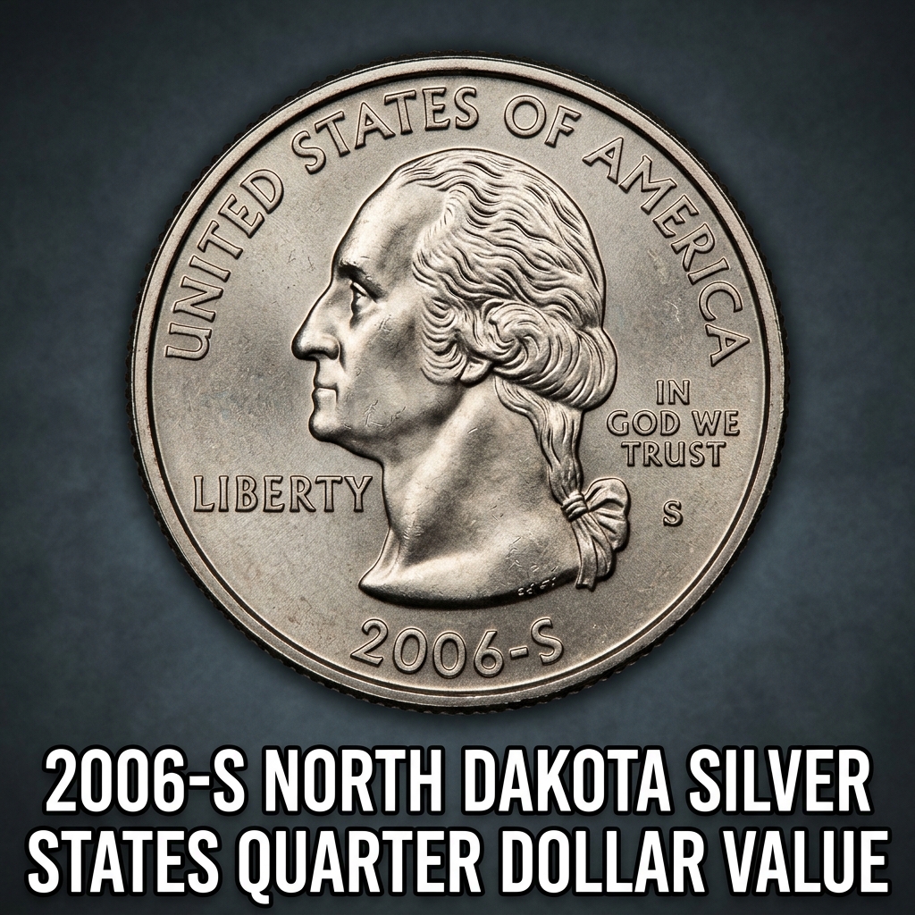 2006-S North Dakota Silver States Quarter Dollar Value and What It's Worth Today