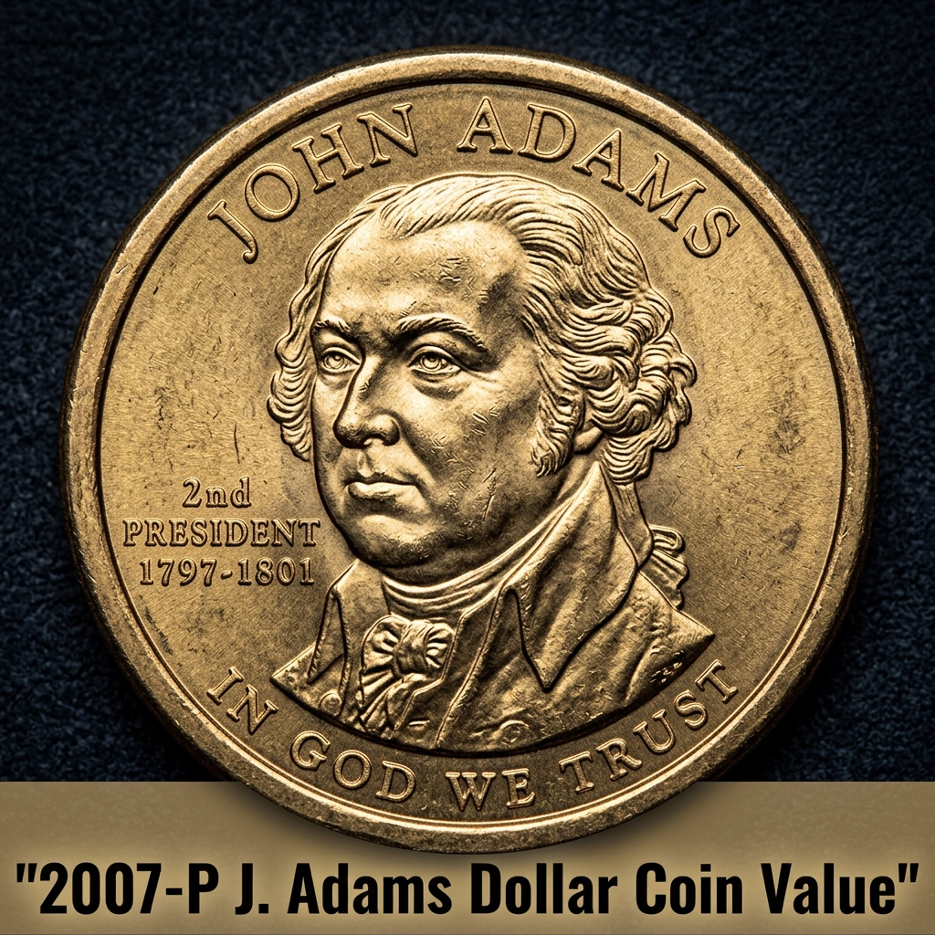 2007-P John Adams Dollar Coin Value and What It's Really Worth Today
