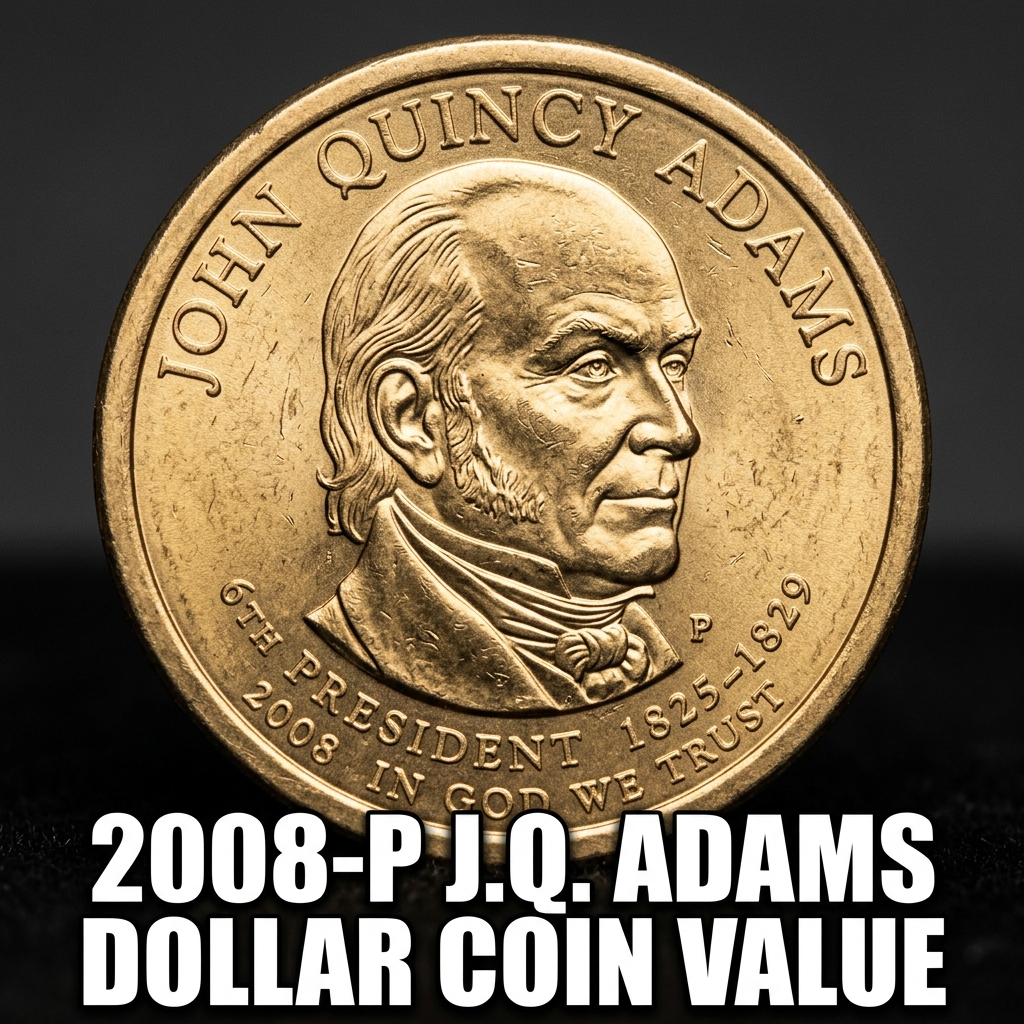 2008 P John Quincy Adams Dollar Coin Value and Rarity Guide