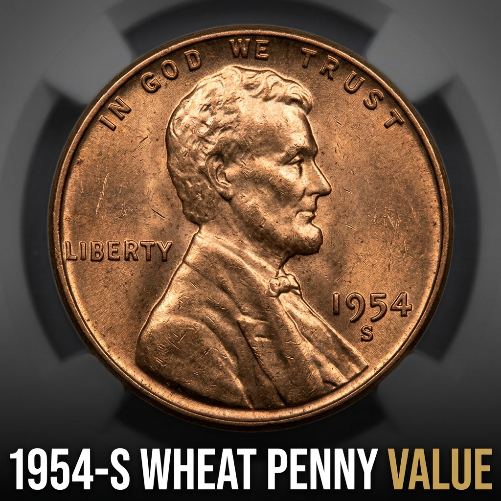 Find out how much your 1954 S Wheat Penny is worth today
