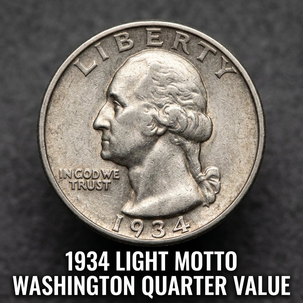 How Much Is a 1934 Light Motto Washington Quarter Worth Today