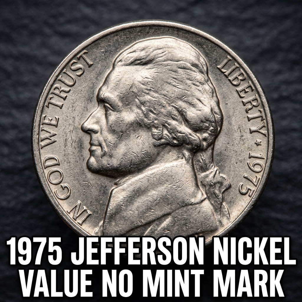 How Much Is A 1975 Jefferson Nickel With No Mint Mark Worth Today