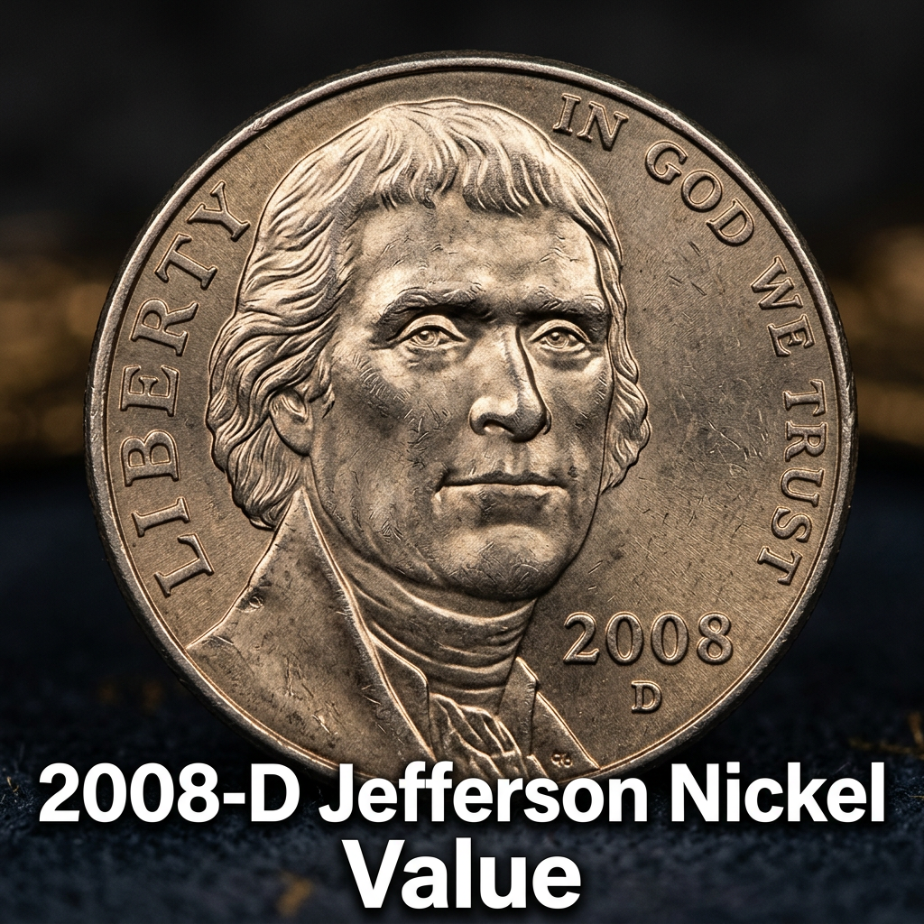 How Much is a 2008 D Jefferson Nickel Worth Today